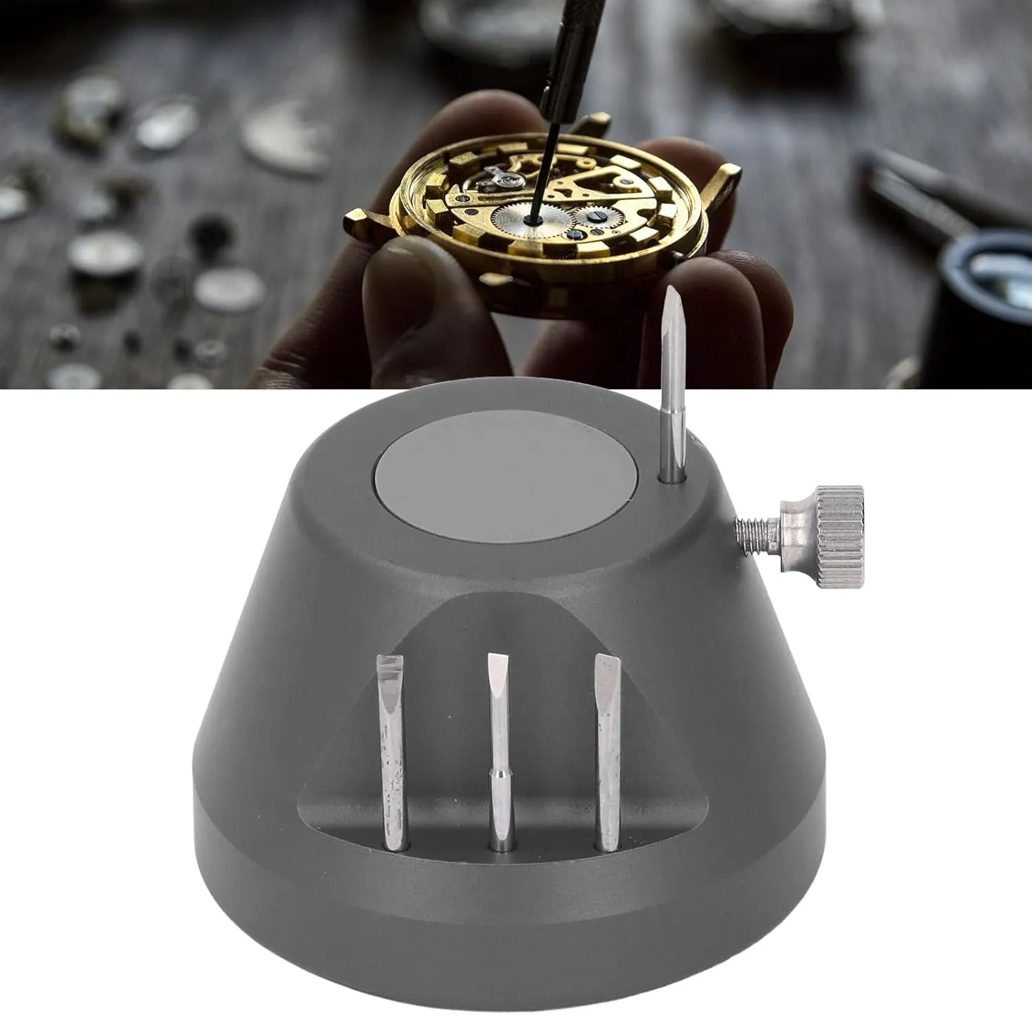 Watch Repair Tool Adjustable Alloy Steel Band Strap Bracelet Link Remover Main Function Maintenance Applicable Scene Watch Repair (Gray)
