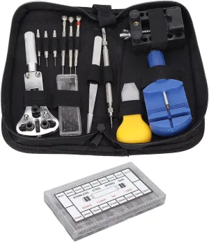 Watch Repair Tool Set Watch Strap Remover Adjustable Back Case Opener Spring Bar Tool Set Watch Repair Kit for Home Use for Watch Repa