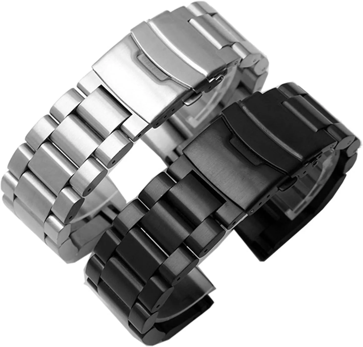 Watch Strap Solid Stainless Steel Strap 22mm 24mm 26mm Quick Release Metal Strap Strap Watch Bracelet Silver