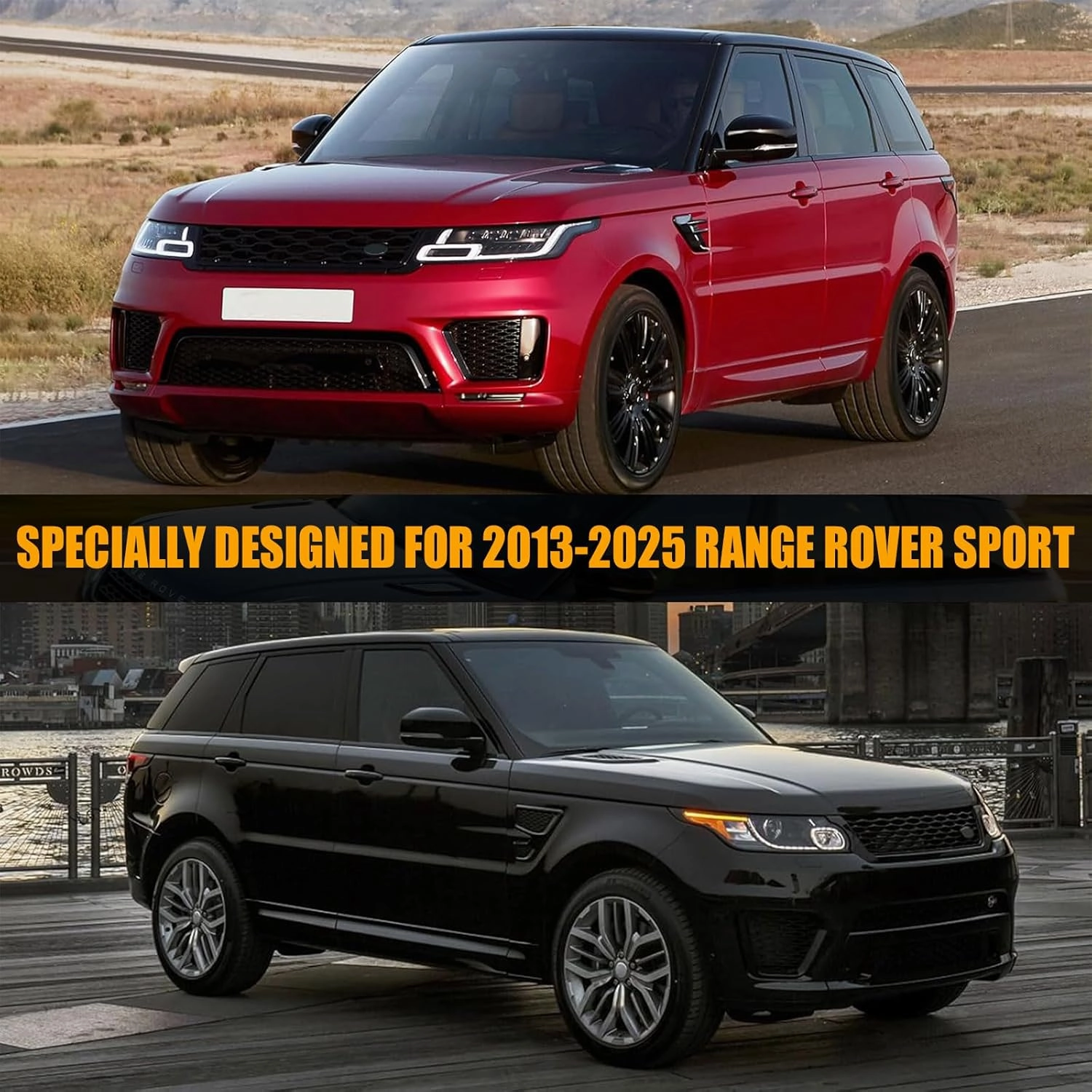 Waterproof Premium Car Covers Replace for 2013-2025 Land Rover Range Rover Sport, 10 Layers Heavy Duty All Weather Car Cover with Zipper Door, Windproof Bands for Snow Rain Dust Protection