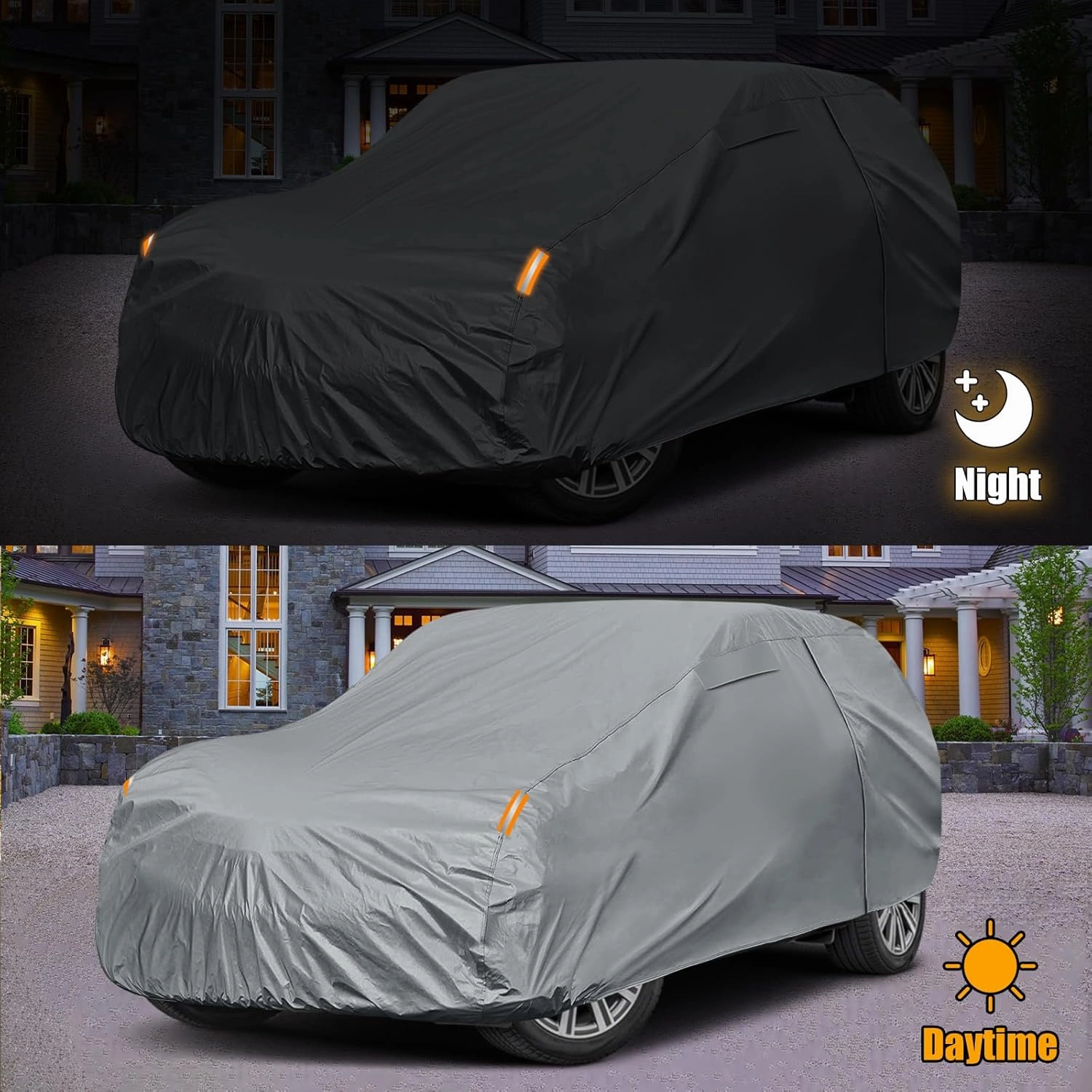 Waterproof Premium Car Covers Replace for 2013-2025 Land Rover Range Rover Sport, 10 Layers Heavy Duty All Weather Car Cover with Zipper Door, Windproof Bands for Snow Rain Dust Protection