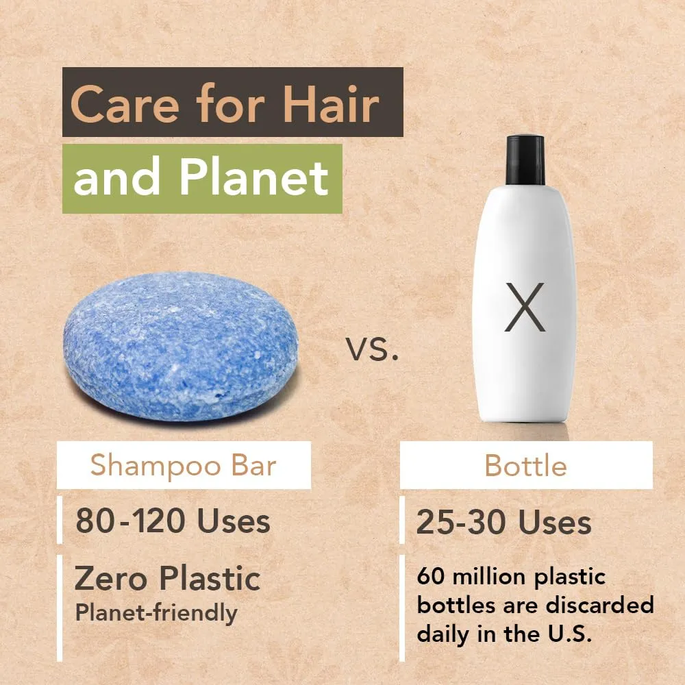 Wave Fresh Linen Shampoo & Conditioner Bar Set - Natural & Organic Moisturizing Vegan Shampoo and Conditioner Bars for Women & Men - Long-Lasting (80-120 Uses)