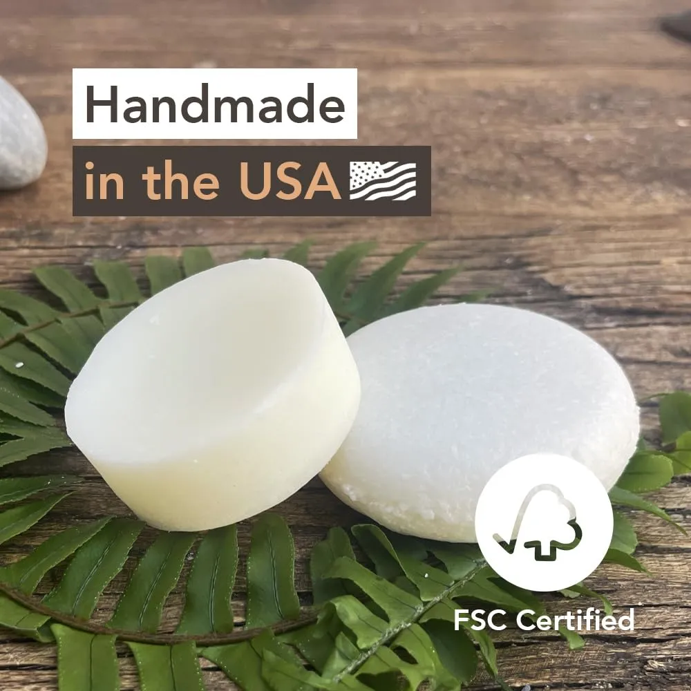 Wave Unscented Shampoo & Conditioner Bar Set - Sulfate Free Natural & Organic Moisturizing Vegan Shampoo and Conditioner Bars for Women & Men - Long-Lasting (80-120 Uses)