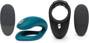 We-Vibe Sync O Green Remote Control C-Shaped Couples Vibrator & Bond Adjustable Wearable Vibrating Cock Ring - App Controlled Couples Sex Toys Bundle