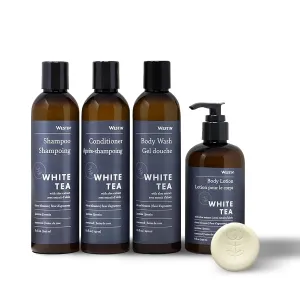 Westin White Tea Aloe Bath Set: Shampoo, Conditioner, Body Wash, Lotion & 5 Soap Bars - Shower Set - White Tea Scent