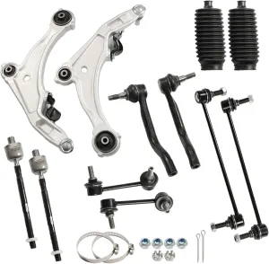 WFLNHB Set of 12 Front Lower Control Arm Ball Joint Tie Rod End Sway Bar Link LH & RH Kit Replacement for Nissan Maxima 2009-2014 12Pcs