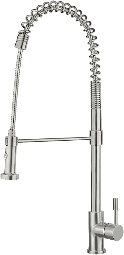 Whitehaus WHS1634-SK-BSS Brushed S.Steel Waterhaus Faucet w Pull-Down Spray