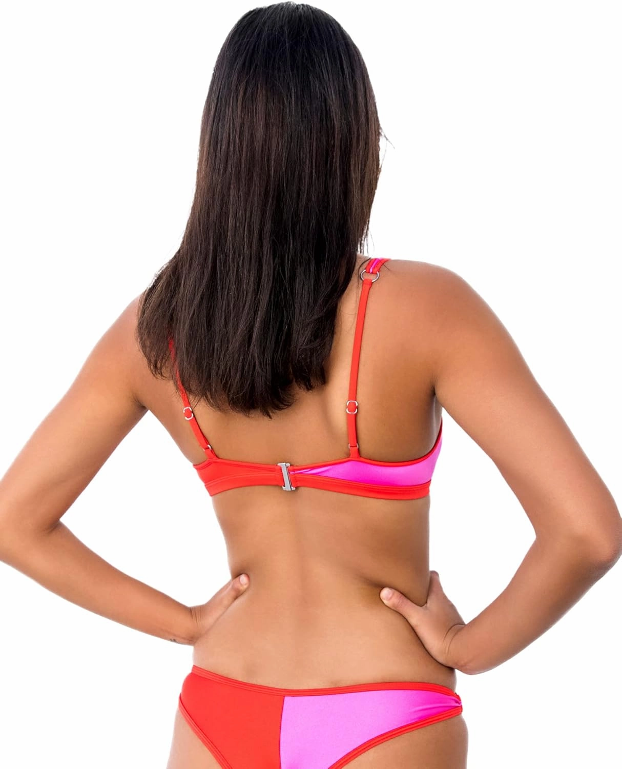 Wicked Weasel Sexy Swimwear Spandex Shiny Tangerine Strawberry 3569 Crop Bikini Top