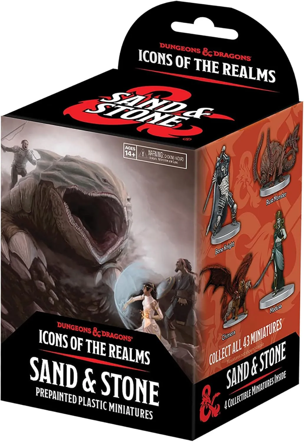 WizKids D&D Icons of The Realms Miniatures: Sand & Stone Booster (Set 26) - 4 Figures, Prepainted, Randomly Assorted, RPG