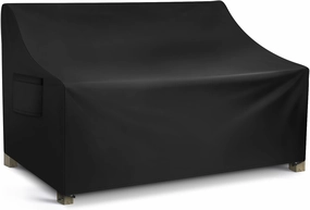 WLEAFJ Patio Sofa Cover Waterproof, 3-Seater Outdoor Sofa, Heavy Duty Deep Lounge Loveseat, Large Lawn Furniture with Air Vent, 82.6’’ W x 39’’ D x 28’’ H