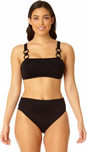 Women's Ring Strap Bandeau Swim Top