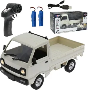 WPL D12 mini 1/16 Mini-Truck, 2.4Ghz RC Car, Mini-Van DIY, Remote Control Trucks Vans - White