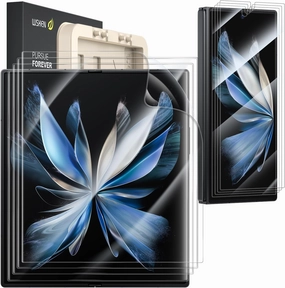 WSKEN for Samsung Galaxy Z Fold 6 Screen Protector, [Face Unlock] 4 Pack Inside TPU Film   4 Pack Front 9H Tempered Glass, Easily Install No Creases for Z Fold 6 Accessories