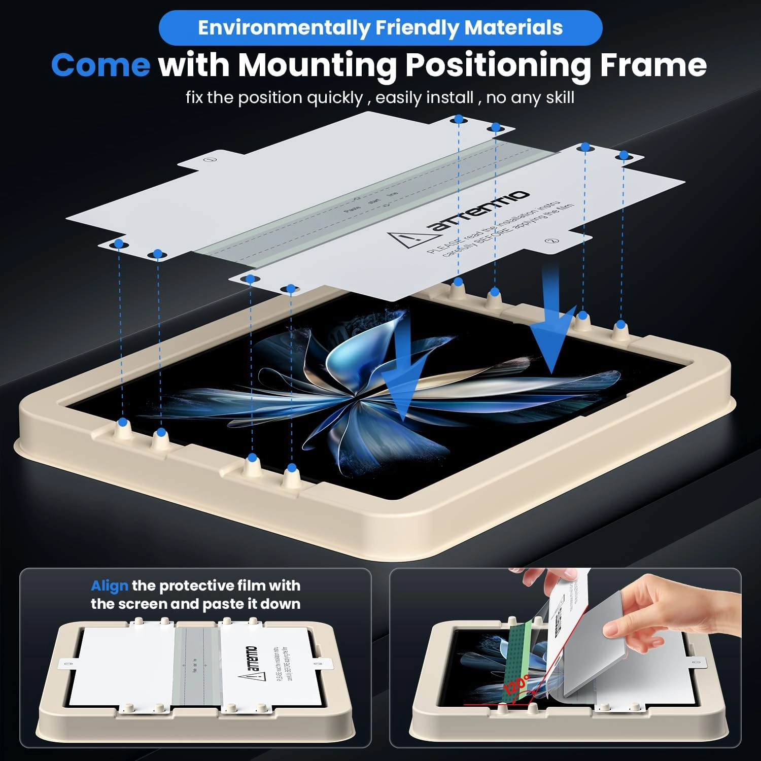 WSKEN for Samsung Galaxy Z Fold 6 Screen Protector, [Face Unlock] 4 Pack Inside TPU Film   4 Pack Front 9H Tempered Glass, Easily Install No Creases for Z Fold 6 Accessories