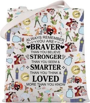 WSNANG Fairytale Trip Tote Bag Adventure Fairytale Shoulder Bag Cartoon Movie Inspired Gift for Fairy Story Fans