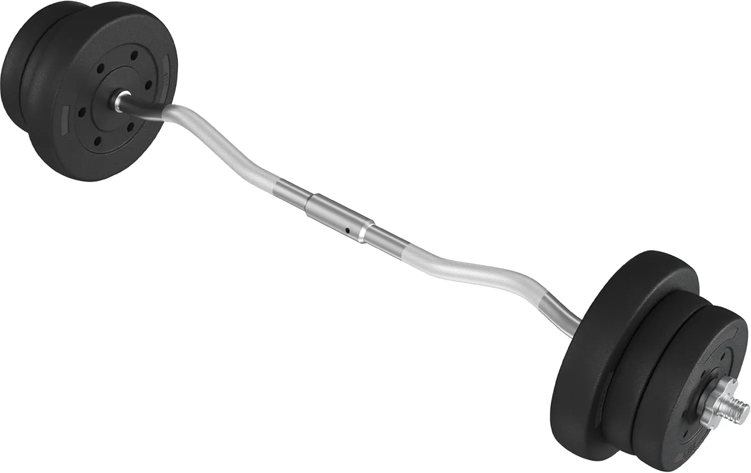 Yaheetech 55lb Olympic Barbell Dumbbell Weight Set Gym Lifting Exercise Workout Olympic Bar Curl Bar