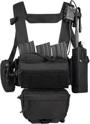 YAKEDA Tactical Chest Mini Rig Vest with Magazine Pouch Adjustable Detachable Laser-cutting Molle Modular Chest Vest