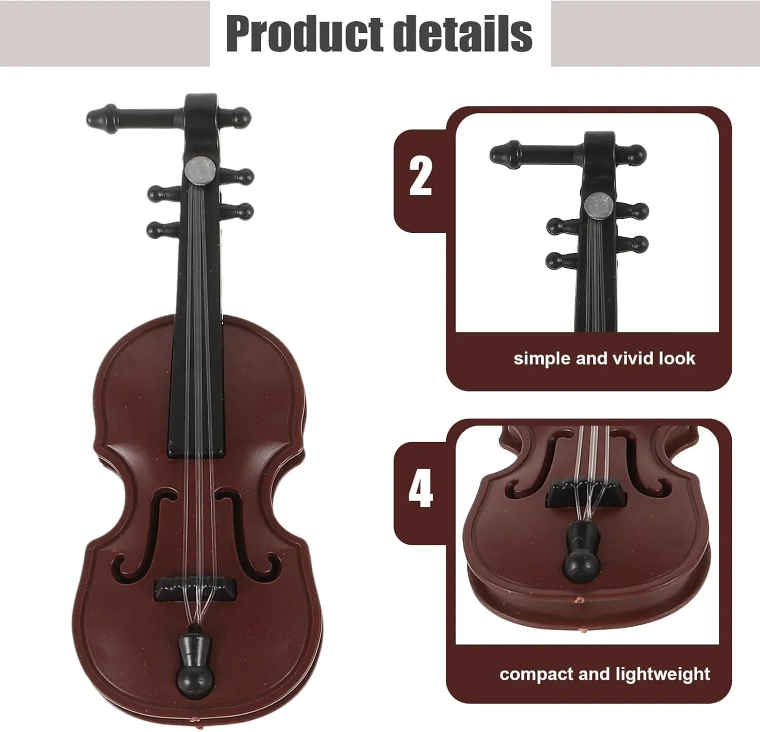 YARNOW 1 Set Miniature Musical Instrument Models for Dollhouse Decor Piano Violin Props for Mini House Landscaping and Home Decoration