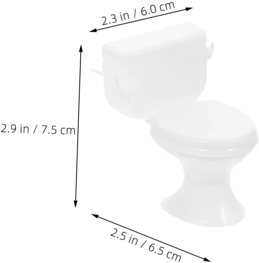YARNOW 5sets 3pcs Miniature Toilet Accessories for Dollhouse Decoration Plastic Furniture Models Cute Pastoral Style Mini House Supplies for Display and Play 3pcs*5