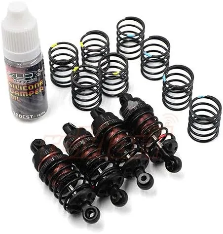 Yeah Racing QUTUS Challenger 55mm Damper Set for 1/10 RC Touring M-Chassis Car Black #DBB-2055BK