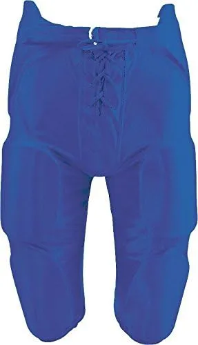 Youth Football Dazzle Game Pants with Integrated 7-Piece Pad Set (Royal, Youth 4X-Large)