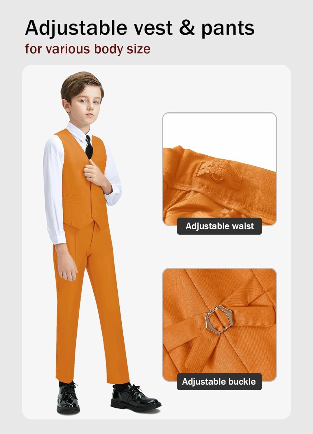 YuanLu Boys Suit Dress Clothes Ring Bearer Outfit Homecoming Dresses Boy Vest and Pants Set for Kids Wedding Tuxedo Suits