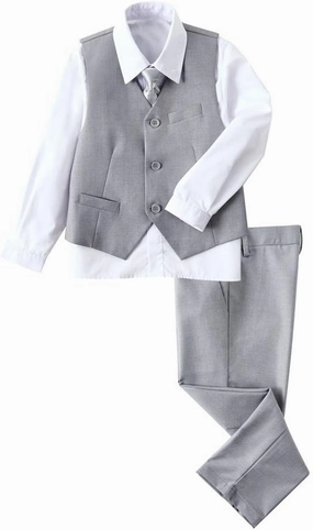 YuanLu Boys Suit Dress Clothes Ring Bearer Outfit Homecoming Dresses Boy Vest and Pants Set for Kids Wedding Tuxedo Suits