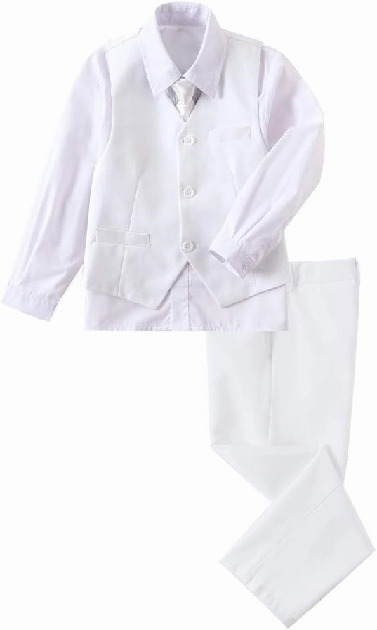 YuanLu Boys Suit Dress Clothes Ring Bearer Outfit Homecoming Dresses Boy Vest and Pants Set for Kids Wedding Tuxedo Suits