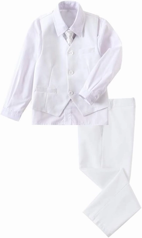 YuanLu Boys Suit Dress Clothes Ring Bearer Outfit Homecoming Dresses Boy Vest and Pants Set for Kids Wedding Tuxedo Suits