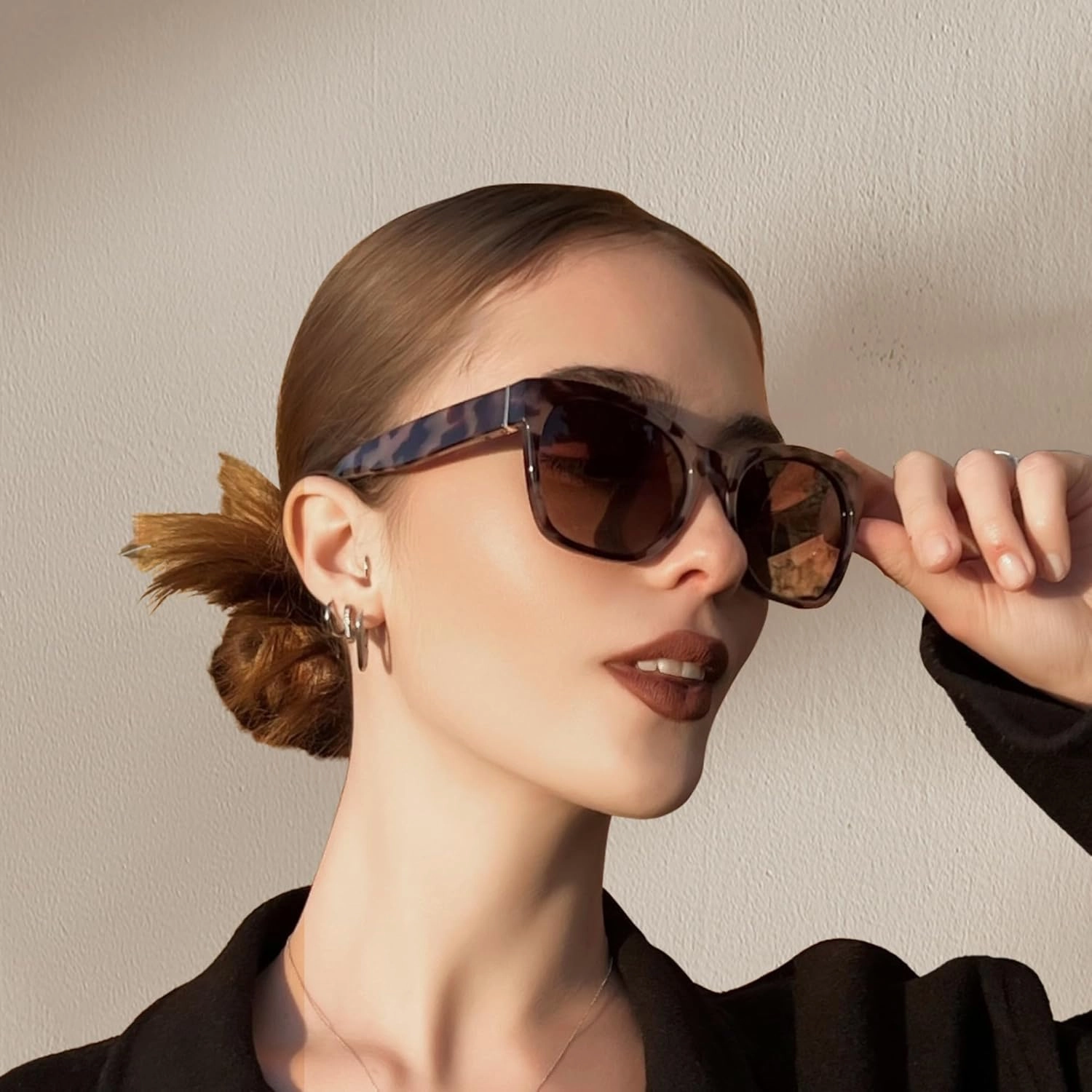 ZENOTTIC Cateye Polarized Sunglasses for Women - Oversized Sun Glasses UV400 Protection Retro Shades Designer Style