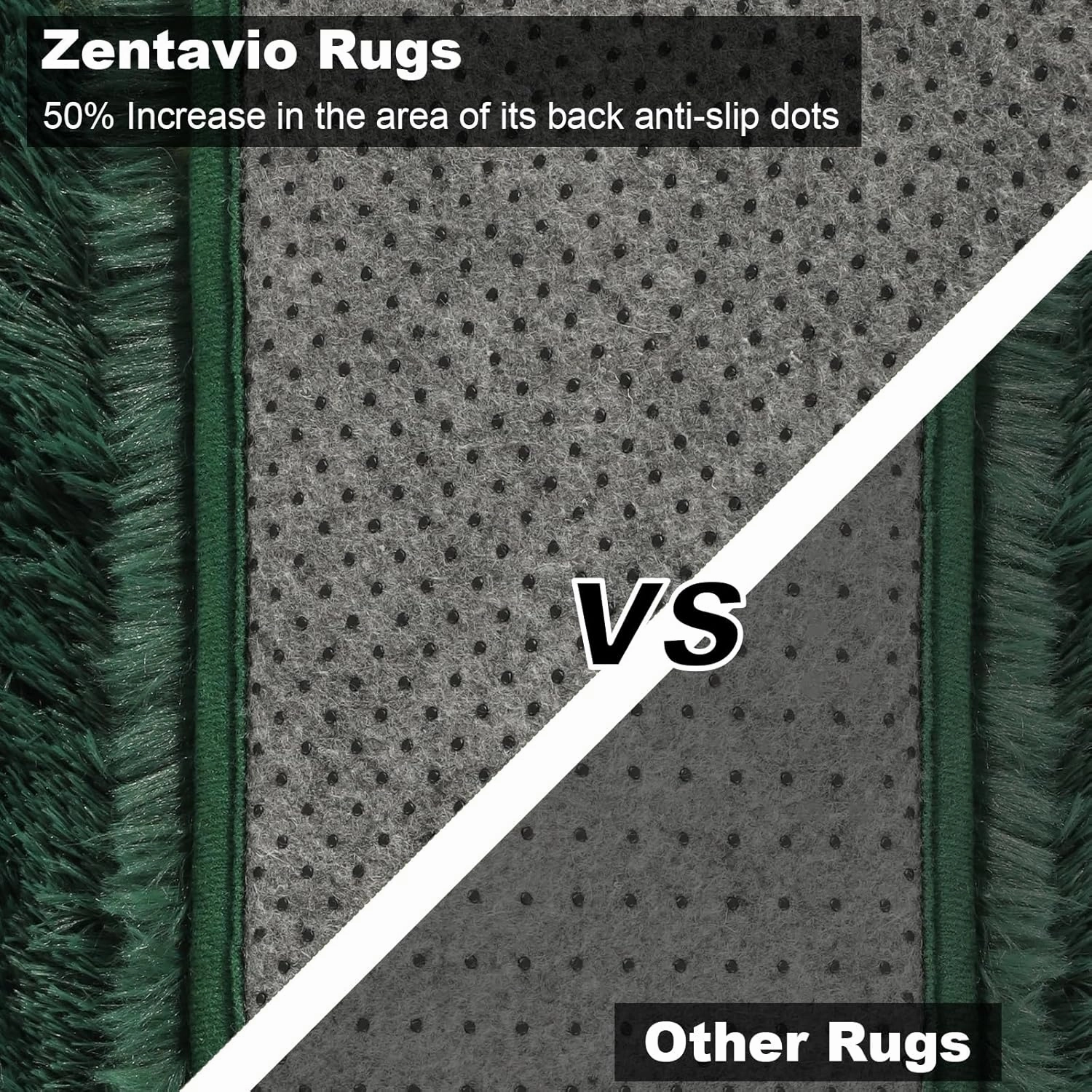 Zentavio Runner Rugs for Hallway 2x6 Shag Soft Bedroom Bedside Rugs Non Slip Fluffy Carpet for Kids Girls Boys Home Decor Aesthetic Dorm Nursery Emerald Green