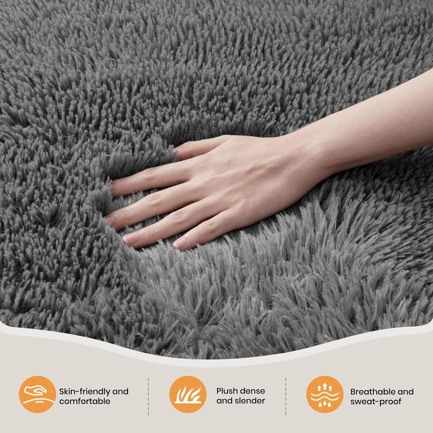 Zentavio Runner Rugs for Hallway 2x6 Shag Soft Bedroom Bedside Rugs Non Slip Fluffy Carpet for Kids Girls Boys Home Decor Aesthetic Dorm Nursery Grey