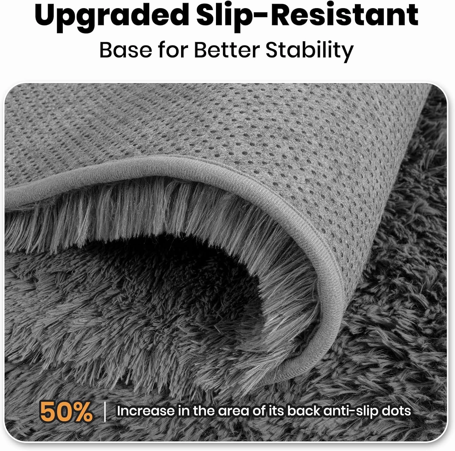 Zentavio Runner Rugs for Hallway 2x6 Shag Soft Bedroom Bedside Rugs Non Slip Fluffy Carpet for Kids Girls Boys Home Decor Aesthetic Dorm Nursery Grey