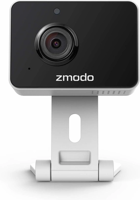 Zmodo Mini Pro, 1080P Plug-in WiFi Security Camera, Indoor Smart Camera with AI Motion Detection, Pet Nanny Cam, Night Vision, 2-Way Audio, Phone App, Works with Alexa & Google Assistant.